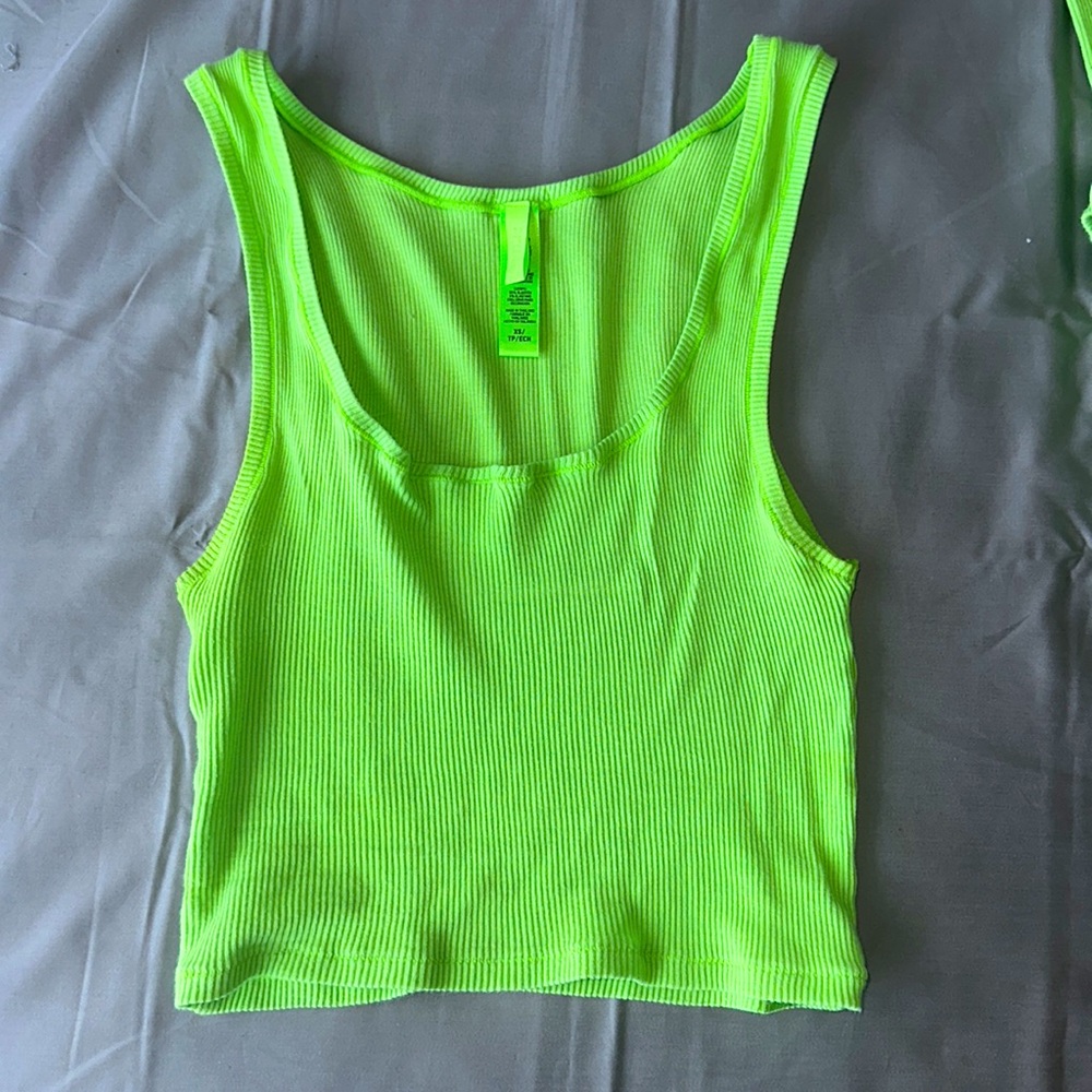 Neon Green Skims Top & Boxer Set